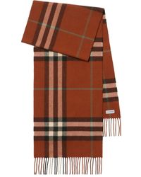 Burberry - Check Cashmere Scarf - Lyst
