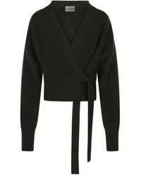 Allude - ラップフロント リブカーディガン - Lyst