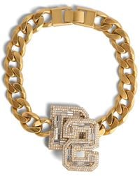 DSquared² - Crystal-Embellished Logo Necklace - Lyst