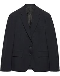 Prada - Single-Breasted Wool Jacket - Lyst