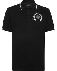 Philipp Plein - Logo-print Cotton Polo Shirt - Lyst