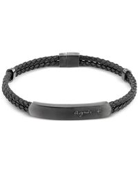 agnès b. - Braided Logo-Plaque Bracelet - Lyst
