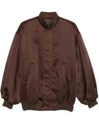 FEDERICA TOSI - Satin-Finish Oversized Bomber Jacket - Lyst