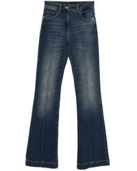 Patrizia Pepe - Logo-Button Flared Jeans - Lyst