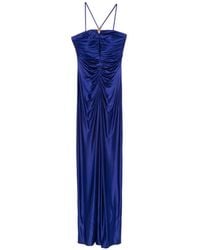 Max Mara - Oggetti Ruched Square-Neck Maxi Dress - Lyst