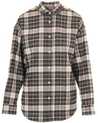 MC2 Saint Barth - Check-Pattern Embroidered-Logo Shirt - Lyst