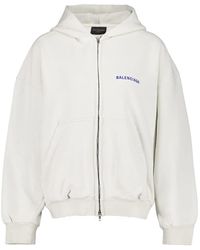 Balenciaga - Back Cotton Hoodie - Lyst