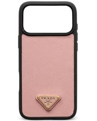 Prada - Leather Iphone 17 Pro Case - Lyst