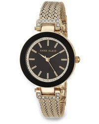 Anne Klein - Crystal-Accented Mesh 30Mm Watch - Lyst