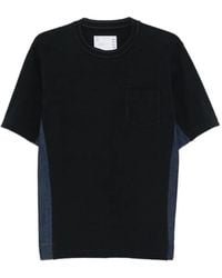 Sacai - Denim X Cotton T-Shirt - Lyst