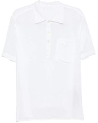 120% Lino - Short-Sleeves Chest-Pocket Polo Shirt - Lyst