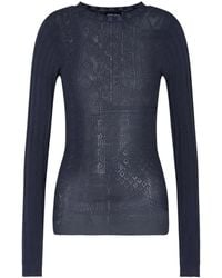 Giorgio Armani - Long-Sleeve Sweater - Lyst