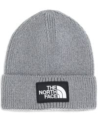 The North Face - Logo Box Cuffed Beanie Hat - Lyst