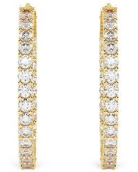 Diamond Essentials - Lab-Grown Diamond Hoop Earrings - Lyst