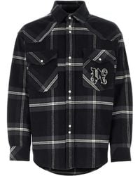 Palm Angels - Shirtjack Met Geruit Vlak - Lyst