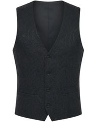 Corneliani - Damask-Pattern Welt-Pocket Waistcoat - Lyst