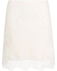 Chloé - Minifalda Con Ribete De Encaje - Lyst