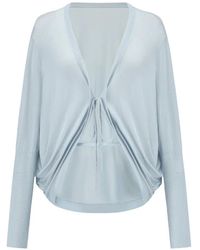 Oude Waag - Tie-Fastening Draped Cardigan - Lyst