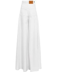 A.W.A.K.E. MODE - Logo-Patch Wide-Leg Jeans - Lyst
