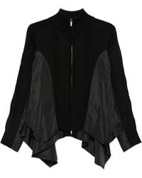 High - Cable-Knit Panelled Cardigan - Lyst