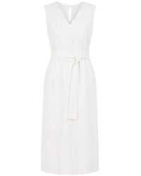 Calvin Klein - Abito Con Scollo A V E Cintura - Lyst