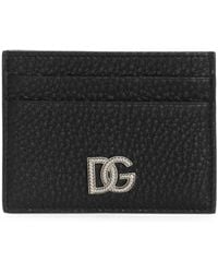 Dolce & Gabbana - Calfskin Card Holder With Logo - Lyst