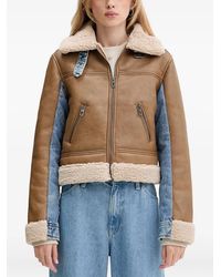 Desigual - Faux-Shearling-Trim Jacket - Lyst