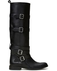 Twinset - Buckle-Strap Leather Boots - Lyst