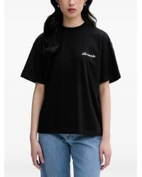 La Mania - Carena Logo-Embroidered T-Shirt - Lyst