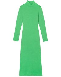Sunnei - High-Neck Long-Sleeves Midi Dress - Lyst