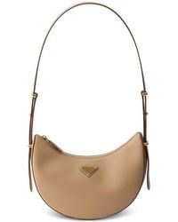 Prada - Small Arqué Leather Shoulder Bag - Lyst