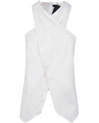 Max Mara - Top Con Scollo A Incrocio - Lyst