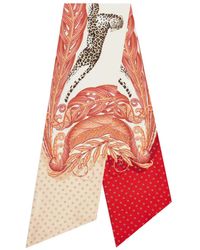 Ferragamo - Bandeau de seda con estampado de madrás - Lyst