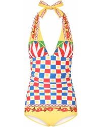 Dolce & Gabbana - Carretto ワンピース水着 - Lyst