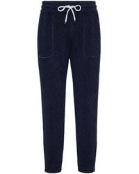 Brunello Cucinelli - Ribbed-knit Cotton-blend Track Pants - Lyst