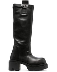 Rick Owens - 80mm Polished-leather Knee-high Boots - Lyst