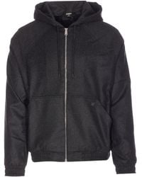 Fendi - Kapuzenjacke mit Logo-Schild - Lyst