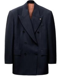 Versace - Wollen Blazer Met Krijtstreep - Lyst