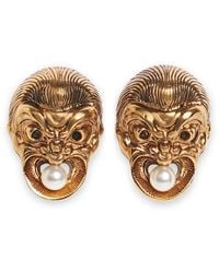 Etro - Orecchini Masks Con Perle - Lyst