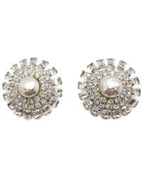 JENNIFER GIBSON JEWELLERY - Vintage Baroque Pearl & Baguette Crystal Starburst Earrings 1960s - Lyst