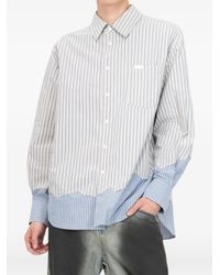 Feng Chen Wang - Striped Patchwork Shirt - Lyst