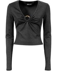 Just Cavalli - T-Shirt Met Ring Detail - Lyst