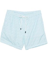 Barba Napoli - Short De Bain À Imprimé Palmier - Lyst