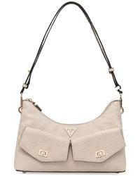 Guess - Logo-Embossed Flap-Pockets Shoulder Bag - Lyst