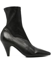 Roberto Del Carlo - Bottines Pointues À Talon Cône - Lyst