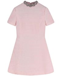 Valentino Garavani - Crystal-Embellished Bouclé Dress - Lyst