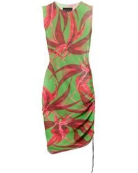 Louisa Ballou - Botanical-Print Asymmetric Dress - Lyst
