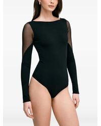 MARCELLA - Adella Sheer-Sleeve Bodysuit - Lyst