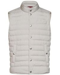 Brunello Cucinelli - Padded Vest Bonded Nylon - Lyst