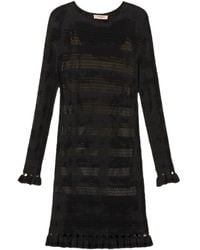 Twinset - Ruffled-Trim Knitted Mini Dress - Lyst